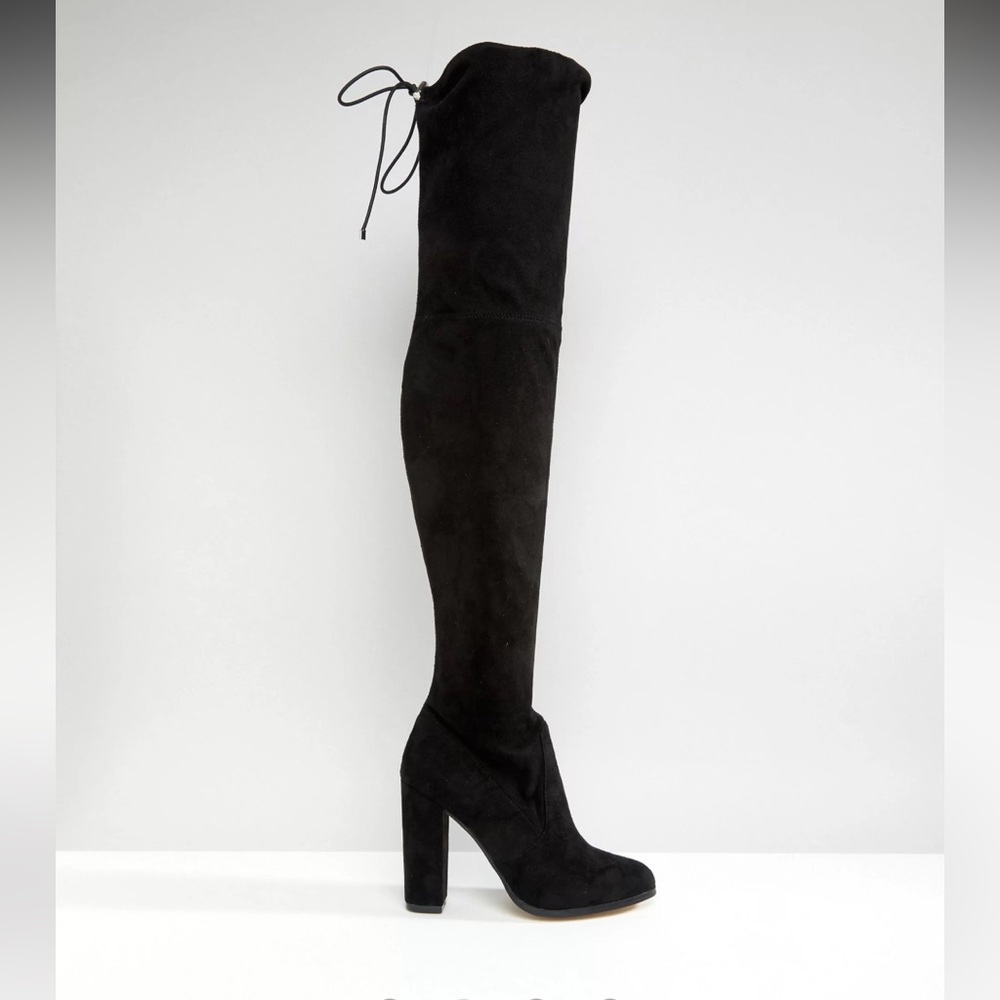 ASOS KINGDOM Stretch Over The Knee Heeled Boots